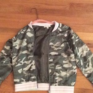 Paisley Sky camp and pink stripe balmer jacket